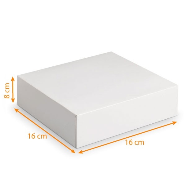 Boîte à bûche blanche, 35 x 13 x 13 cm