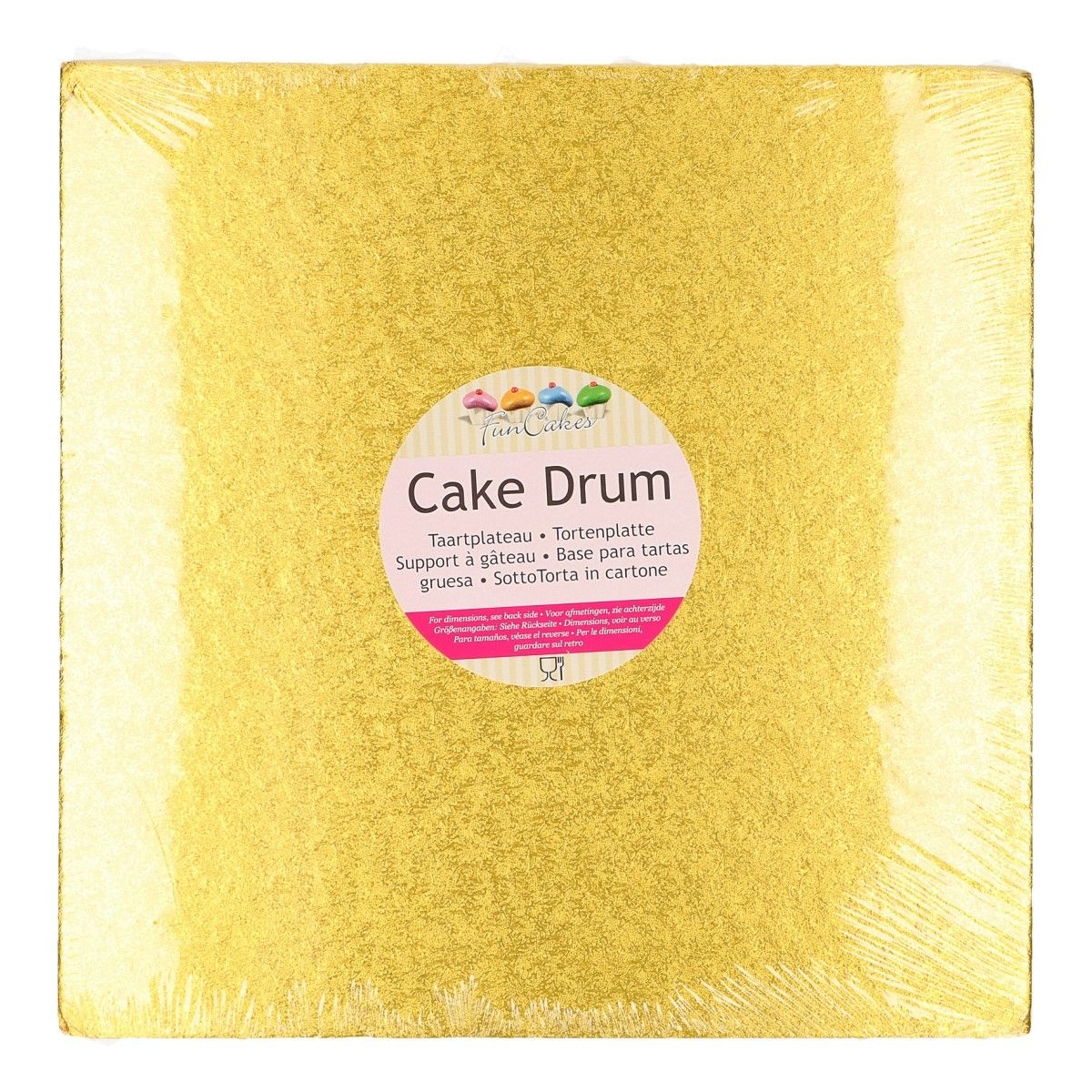 Support à gâteau épais Cake drum doré - 30.5 cm
