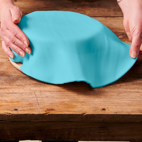 Rouleau de pâte à sucre étalée bleu 36 cm 430 gr - Patisdecor