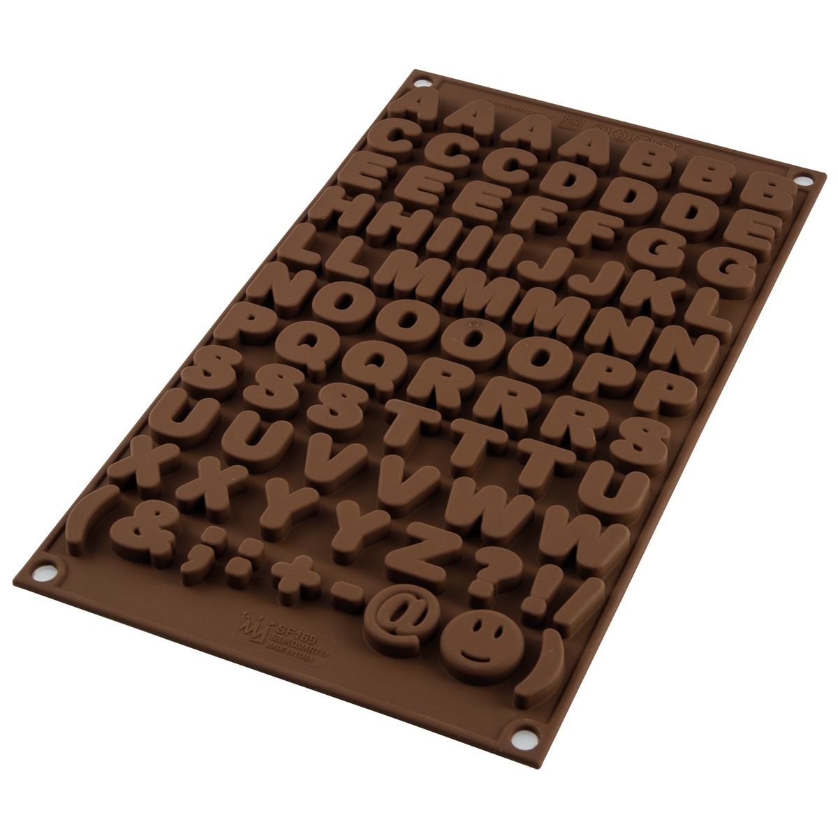 Moule à chocolats alphabet en silicone - SILIKOMART