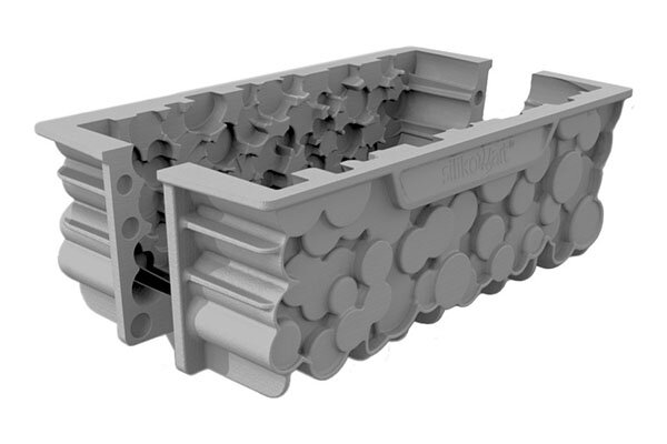 Kit moule à BUCHE FORET - moule + support plastique 24x10cm H8.2cm