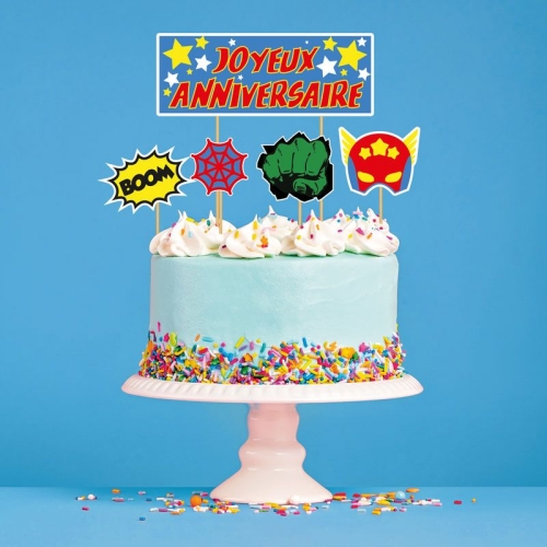 pics_a_planter_-_cake_topper_assortis_joyeux_anniversaire_-__supers_heros