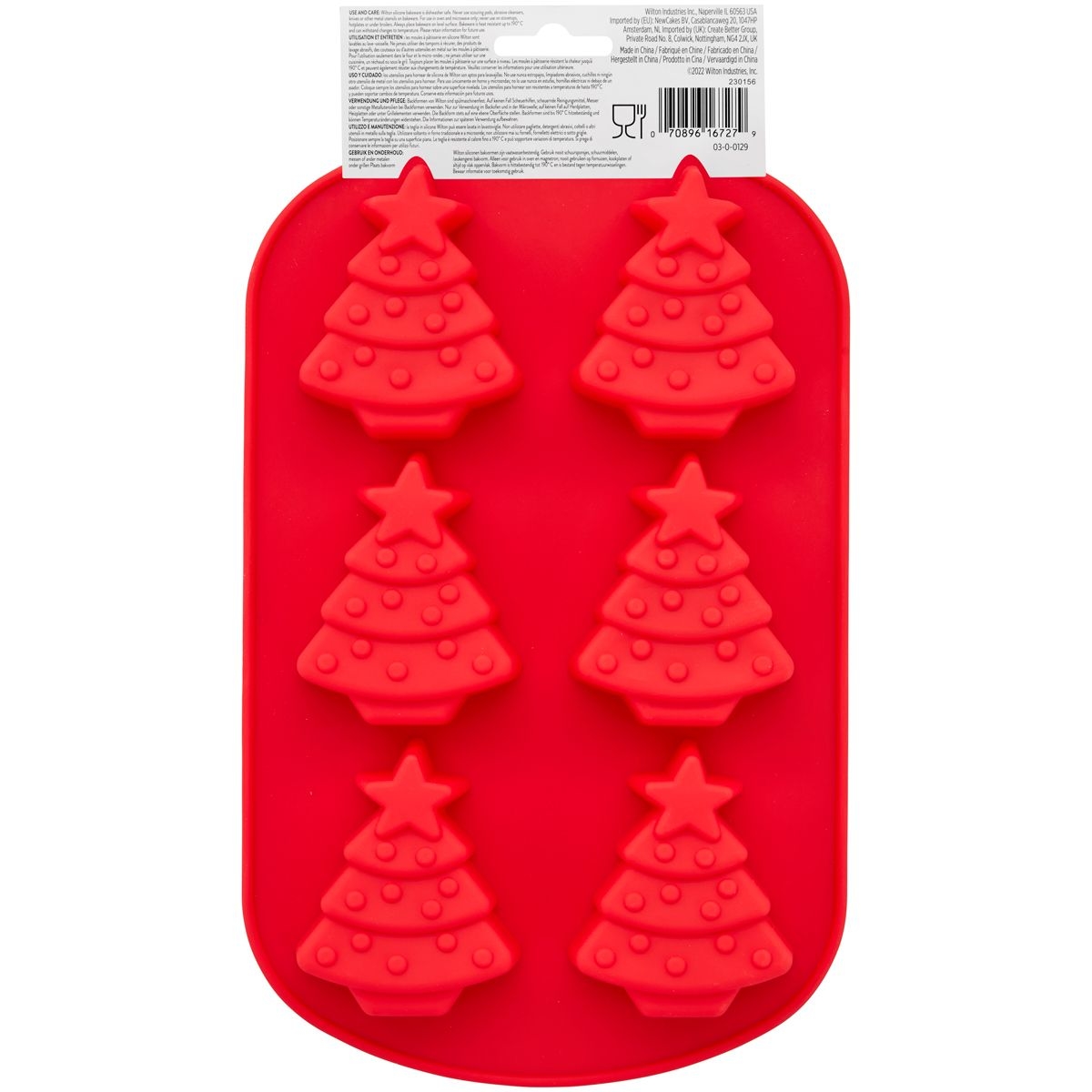 Moule en silicone arbre de Noel - 6 cavités