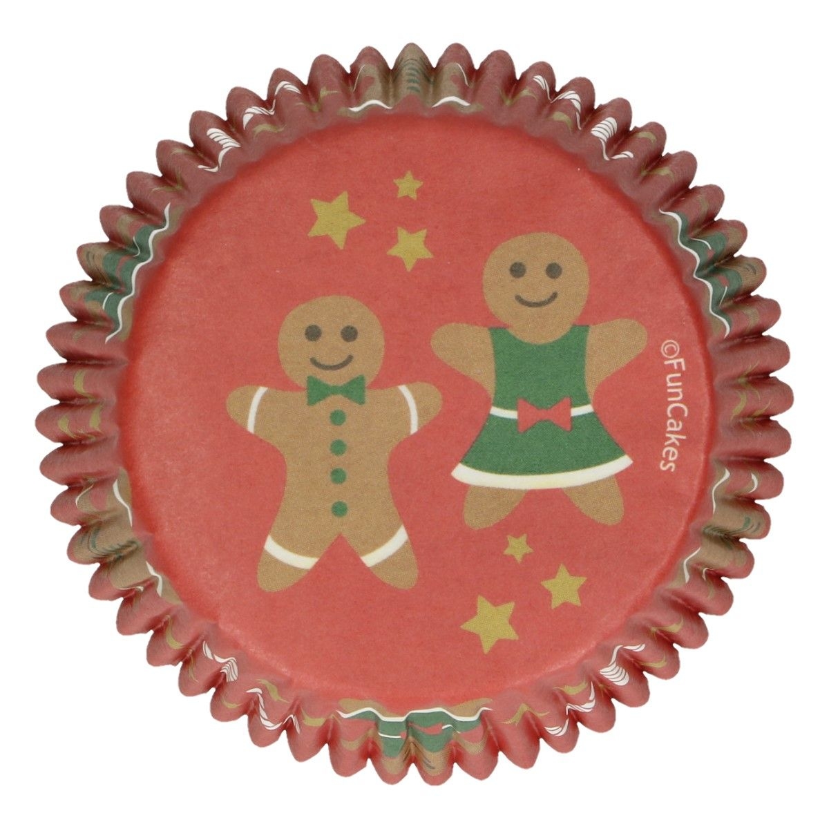 Caissettes à cupcakes Noel - bonhomme pain d'épice /48